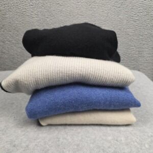 Mixed Brands Cashmere Sweater Cardigan Lot Womens XS S XL Black Blue Cream